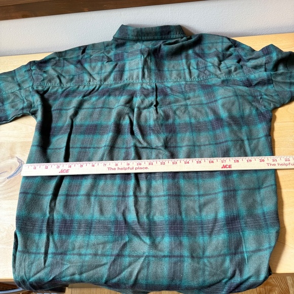 BLU PEPPER SOFT LIGHTWEIGHT FLANNEL SHIRT BUTTON FRONT PLAID RUSTIC CASUAL NWT S - Picture 10 of 12